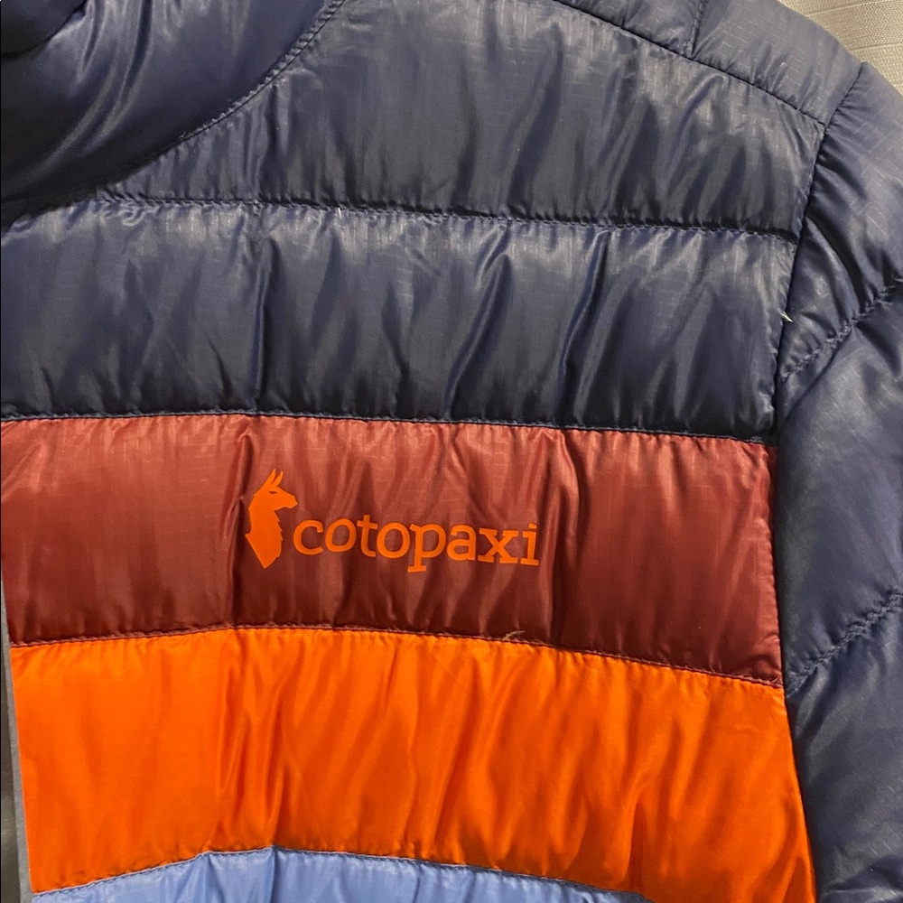 Cotopaxi Women’s Fuego Down Jacket Puffer Puff Blue Pink NWT Ink Rosewood Size M - Picture 3 of 7